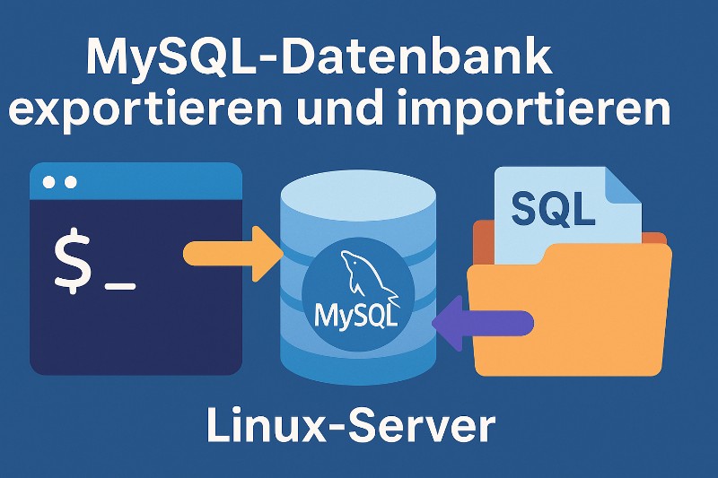 MySQL-Datenbank auf einem Linux-Server exportieren und importieren