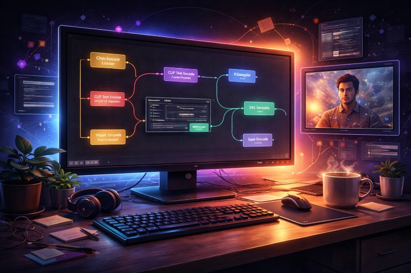 Dein erster ComfyUI-Workflow: Text → Bild verständlich & reproduzierbar