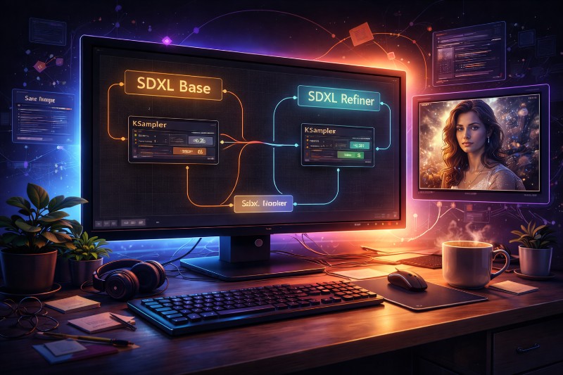 ComfyUI: SDXL richtig einsetzen: Base & Refiner verstehen und Qualität gezielt steigern