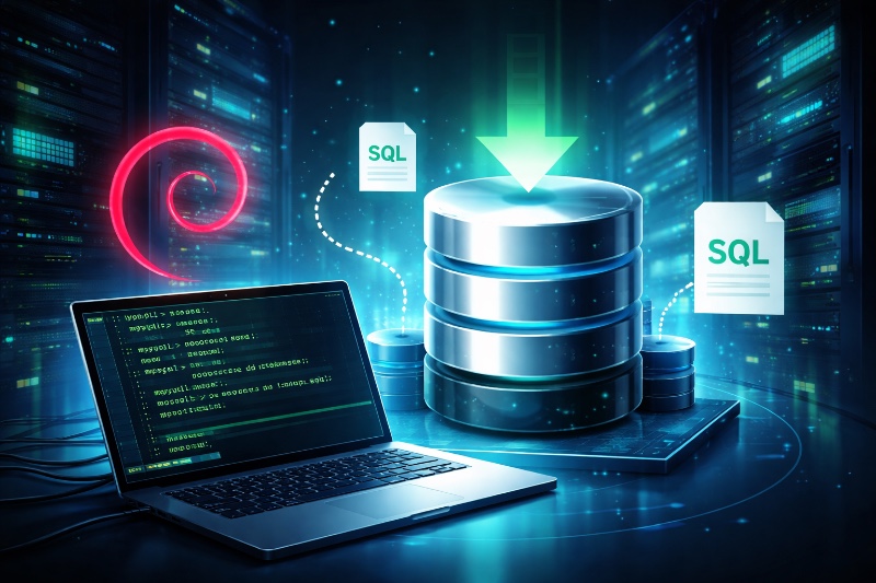 SQL-Dateien auf einem Debian-Server importieren – Schritt-für-Schritt über die Konsole