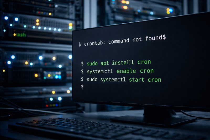 Debian: „crontab: command not found“ – Ursache und Lösung Schritt für Schritt