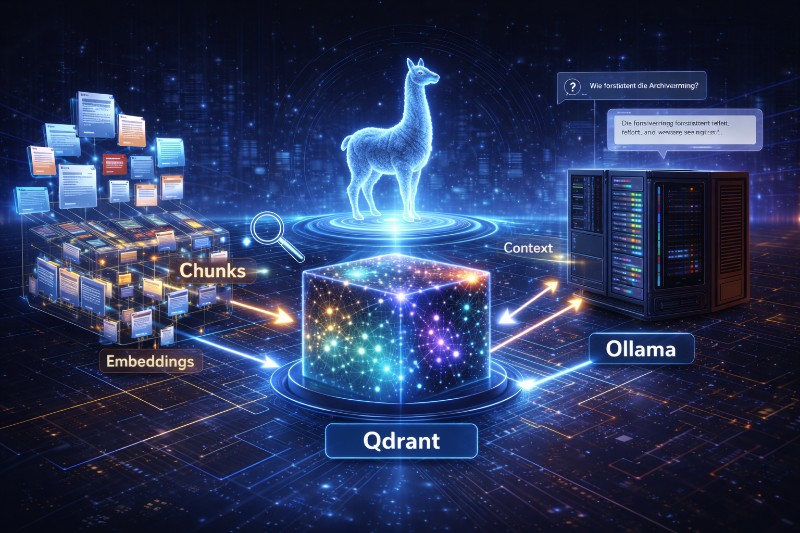 Praxis: Ollama &amp; Qdrant – Lokale KI mit echtem Wissen aufbauen