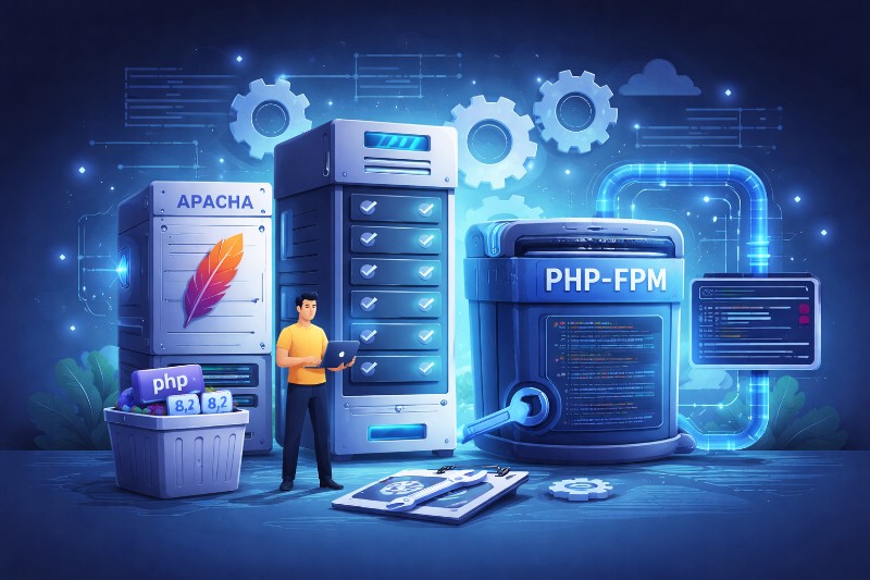 Alte PHP-Versionen unter Debian 12 entfernen – Apache mit PHP-FPM richtig aufräumen